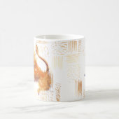 レオの(占星術の)十二宮図の水彩画の誕生日のマグ コーヒーマグカップ (中央)