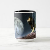 レオの(占星術の)十二宮図の記号 マグカップ (中央)