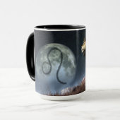 レオの(占星術の)十二宮図の記号 マグカップ (正面左)