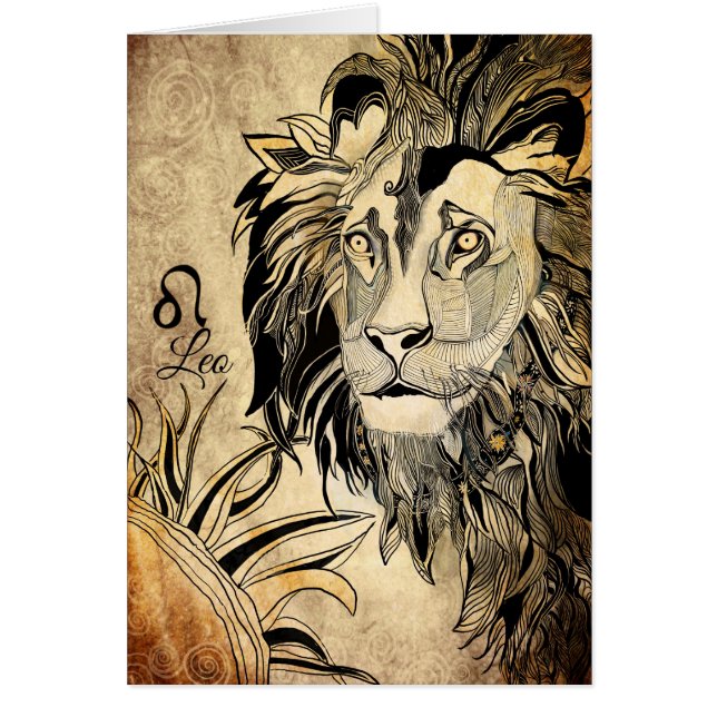 レオの(占星術の)十二宮図 (正面)