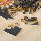 レオの(占星術の)十二宮図 ジグソーパズル (側面)