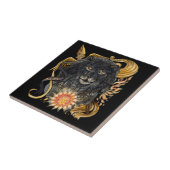 レオの(占星術の)十二宮図 タイル (側面)