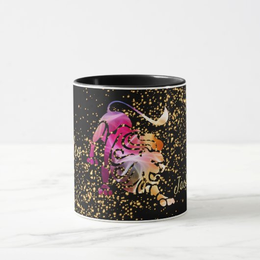 レオの(占星術の)十二宮図 マグカップ (中央)