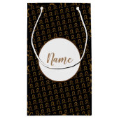 レオのnAstrologyの記号の   スケッチ スモールペーパーバッグ (裏面)