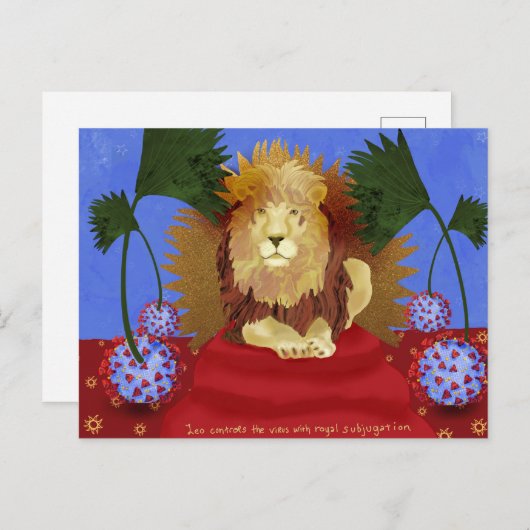 レオはウイルスのはがきを征服する ポストカード (正面/裏面)