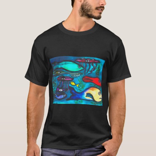 レオは流れに逆らって泳ぐ!レオ、ガンバレ! Tシャツ (正面)