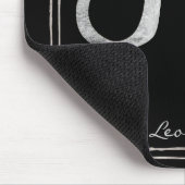 レオは銀のスタイル化された星占い〔占星術の〕十二宮図 マウスパッド (コーナー)