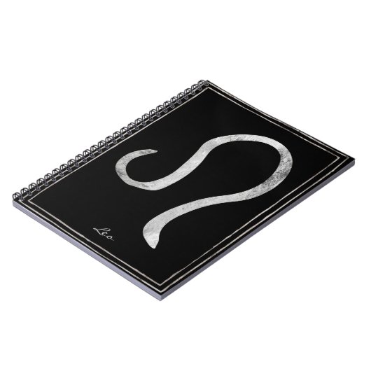 レオは銀の様式星占いのシンボルを打った ノートブック (左側)