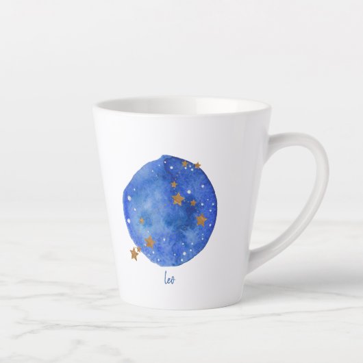 レオウォーターカラースカイコンステレーション〔占星術の〕十二宮図 カフェラテマグ (右)