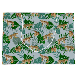 レオエキゾチックなジャングル ラージペーパーバッグ