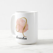 レオカスタマイズ可能な水色〔占星術の〕十二宮図デザインコーヒー コーヒーマグカップ (正面左)