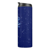 レオコンステレーションと〔占星術の〕十二宮図サインと星 タンブラー (回転右)