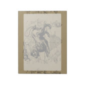 レオコンステレーションマップHevelius 1690上のTaupe ノートパッド (回転)