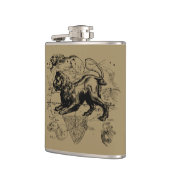 レオコンステレーションマップHevelius 1690上のTaupe フラスク (左)