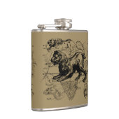 レオコンステレーションマップHevelius 1690上のTaupe フラスク (右)