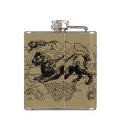 レオコンステレーションマップHevelius 1690上のTaupe フラスク (裏面)