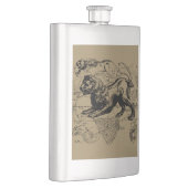 レオコンステレーションマップHevelius 1690上のTaupe フラスク (右)