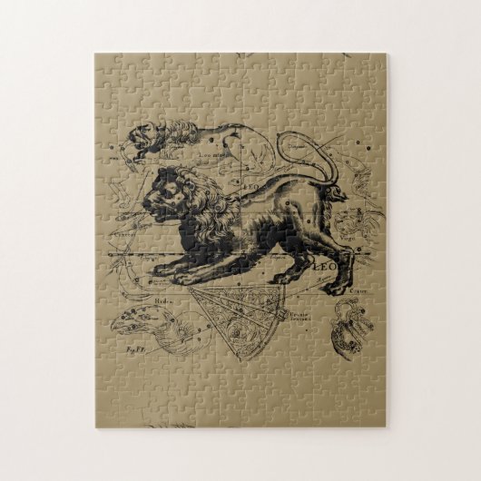 レオコンステレーション1690年頃の地図ヘベリアス ジグソーパズル (縦)