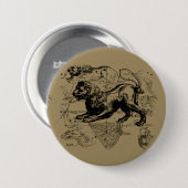 レオコンステレーション1690年頃の地図ヘベリアス 缶バッジ (正面&裏面)