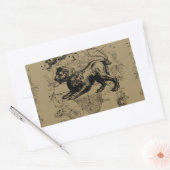 レオコンステレーション1690年頃の地図ヘベリアス 長方形シール (封筒)