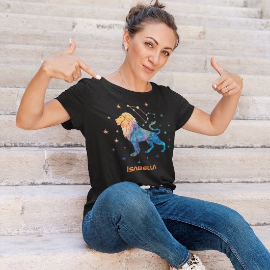 レオコンステレーション〔占星術の〕十二宮図水彩星銀河系 Tシャツ