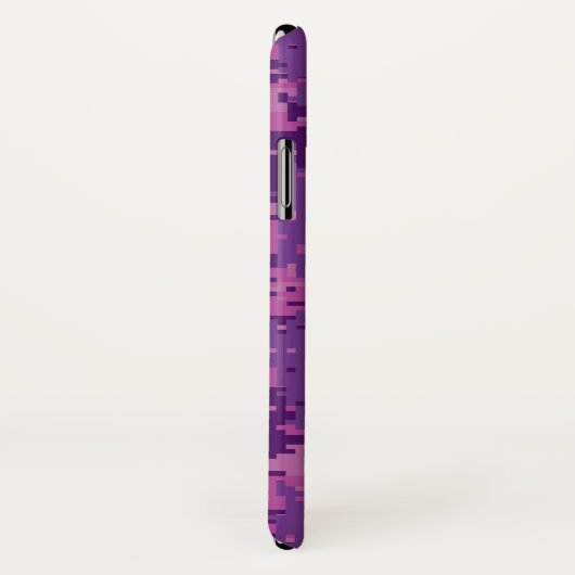 レオサインオンピンクガーリー明るい赤紫色デジタル迷彩柄 Case-Mate iPhoneケース (裏面/右)