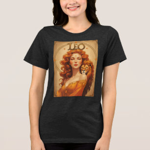 レオサンサインアストロロジーライオン誕生日 トライブレンドTシャツ