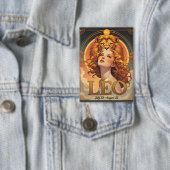 レオサンサイン星占い7月威厳がある誕生日 缶バッジ (インサイチュ)