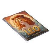 レオサンサイン7月威厳がある誕生日ライオン ノートブック (右側)