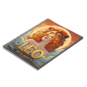 レオサンサイン7月威厳がある誕生日ライオン ノートブック (左側)