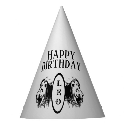 レオザライオンブックエンド〔占星術の〕十二宮図 パーティーハット (正面)