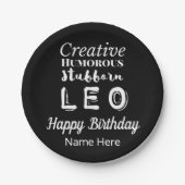 レオザライオン〔占星術の〕十二宮図おもしろい特性誕生日 ペーパープレート (正面)