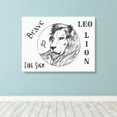 レオザライオン〔占星術の〕十二宮図 キャンバスプリント (インサイチュ (ウッドフロア))