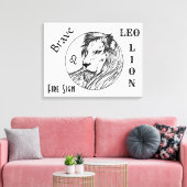 レオザライオン〔占星術の〕十二宮図 キャンバスプリント (インサイチュ (リビング))