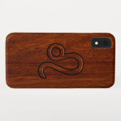 レオシンボルインマホガニーウッドスタイルデコール Case-Mate iPhoneケース (裏面(横))