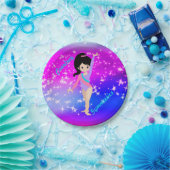 レオタードで女子体操スパークル体操選手 ペーパープレート (パーティー)