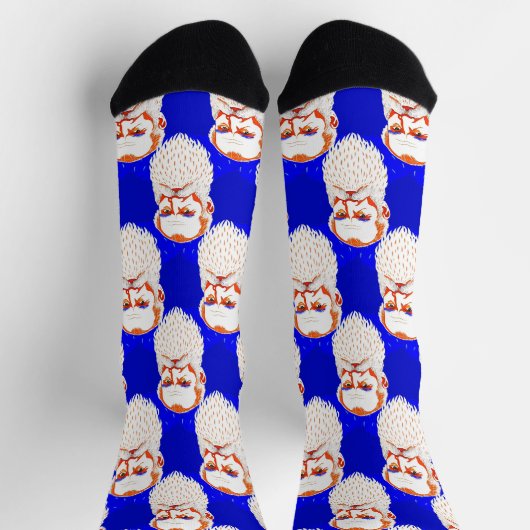 レオトルストイポートレート – グラフィックイラストレーション ソックス (上部)