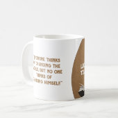 レオトルストイポートレート-金ゴールドイラストレーション コーヒーマグカップ (正面左)