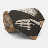 レオトルストイポートレート-金ゴールドイラストレーション ネクタイ (ロール)