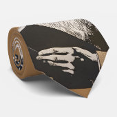 レオトルストイポートレート-金ゴールドイラストレーション ネクタイ (ロール)