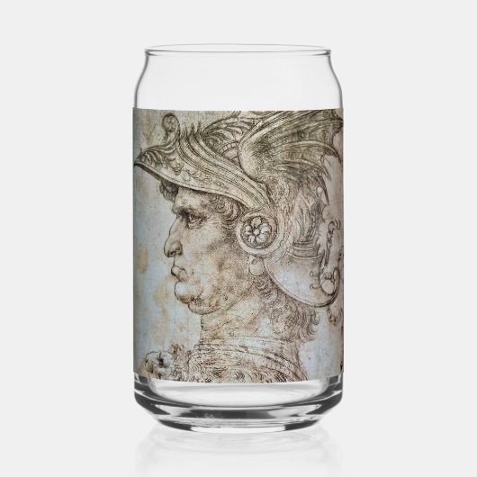 レオナルドのヘルメッド・ウォリアー・ビール缶 ガラス缶 (正面)