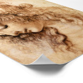 レオナルドの女性頭部のスケッチ ポスター (角)