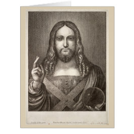 レオナルドの後のWenceslaus Hollar著Salvator Mundi