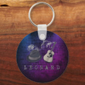レオナルドの青い紫の光への献上品 キーホルダー (正面)