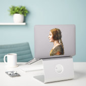 レオナルドダヴィンチポートレートラベラプリンシペッサ シール (デスク上のノートパソコン)