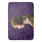 レオナルドダヴィンチポートレートラベラプリンシペッサ バスマット (正面縦)