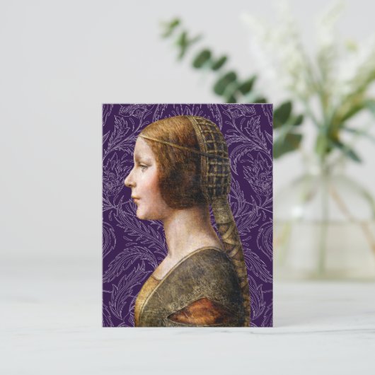 レオナルドダヴィンチポートレートラベラプリンシペッサ ポストカード (スタンド正面)