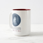 レオナルドダヴィンチポートレートwith引用文 ツートーンマグカップ (正面左)