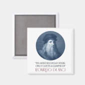 レオナルドダヴィンチポートレートwith引用文 マグネット (正面/裏面)