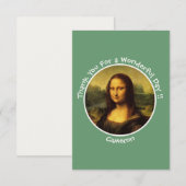 レオナルドダヴィンチモナリザパーティーコレクション サンキューカード (正面/裏面)